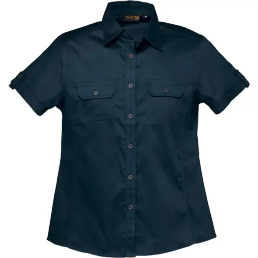 Plain Bush Shirt Ladies Navy